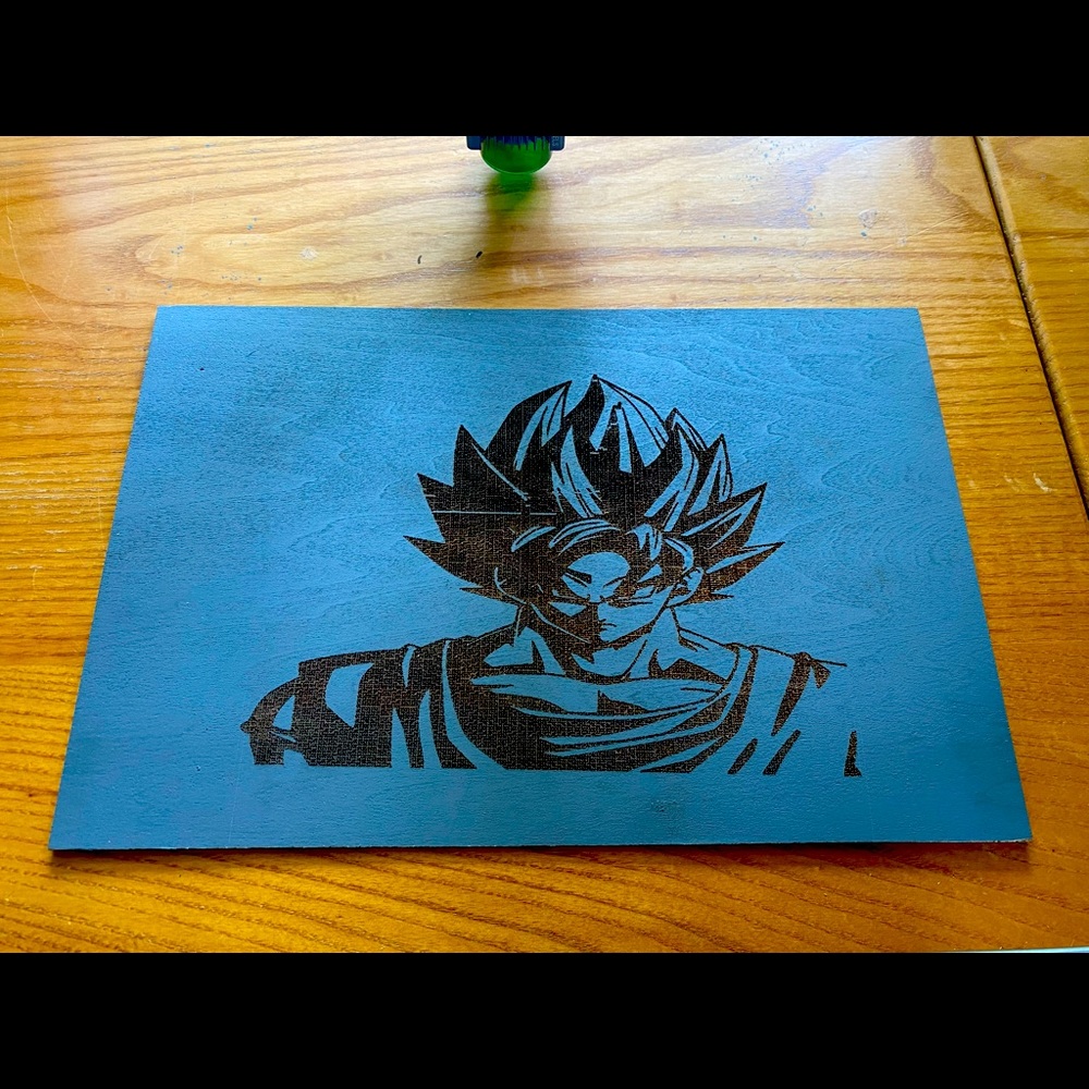 Dragon Ball Z wood sign